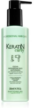 Phytorelax Laboratories Keratin Curly creme para cabelo encaracolado anti-frizz 200 ml. Keratin Curly