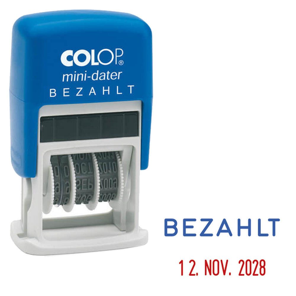 COLOP Datumstempel mit Text S160/L "BEZAHLT" 173287