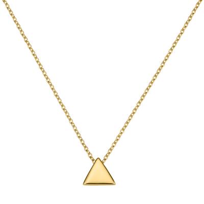 Kette mit Anhänger FIRETTI "Schmuck Geschenk Silber 925 Halsschmuck Anhänger Dreieck", gold (gelbgoldfarben), Halsketten, Damen, Gelbgold 333, L: 45 B: 1,2mm, B:1,2mm