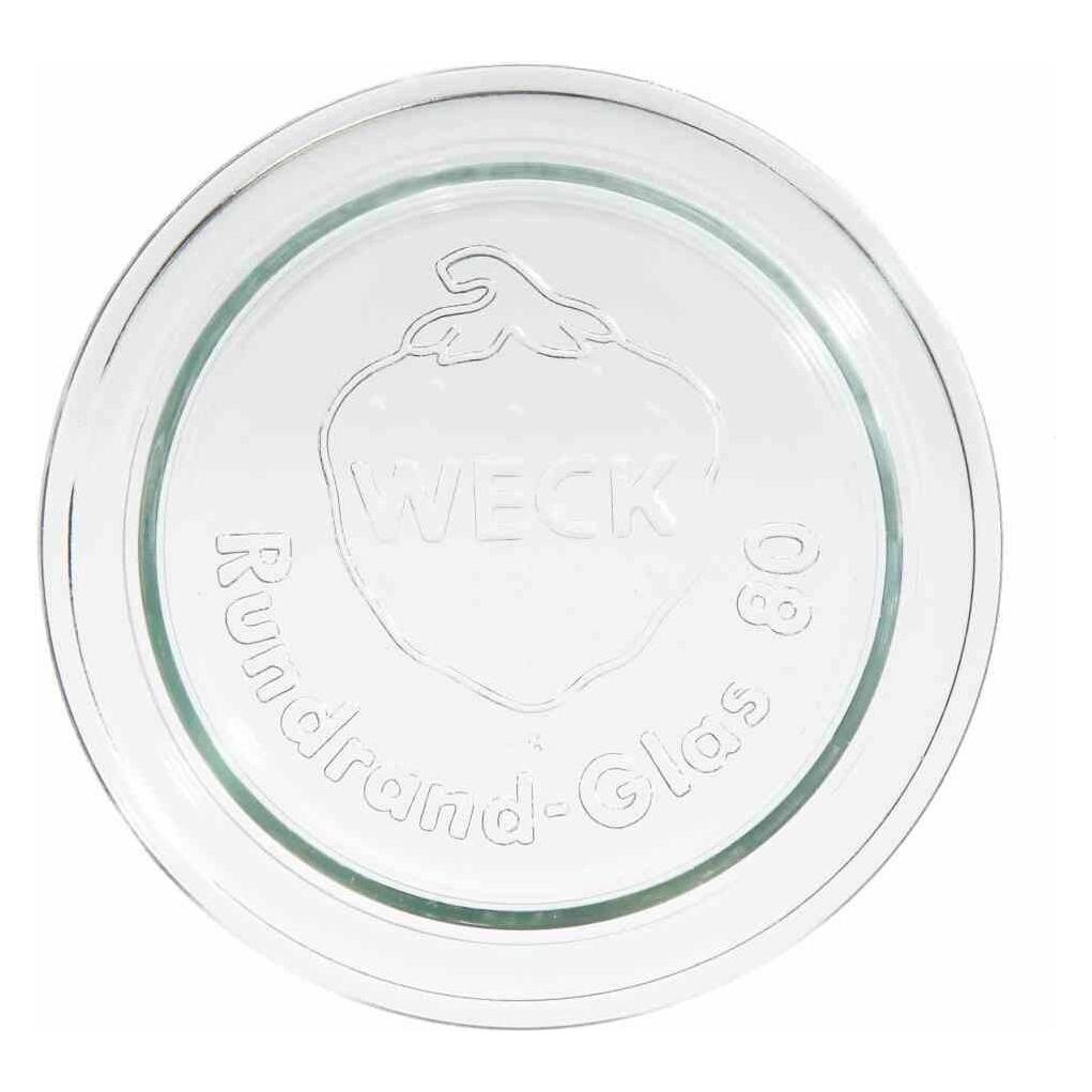Weck Glasdeckel Rundrand Einkochwelt, Ø 80 mm, 1 Stück (1 Stk., 1 l) (5808907)