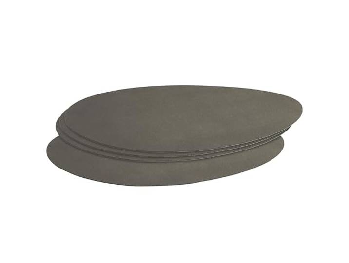 LEONARDO HOME GOCCE Platzset 4 Stück beidseitig nutzbar abwischbare Oberfläche pflegeleicht langlebig rutschfest stilvoll flexibel einsetzbar für jeden Tag ⌀ 34 cm grau 055227