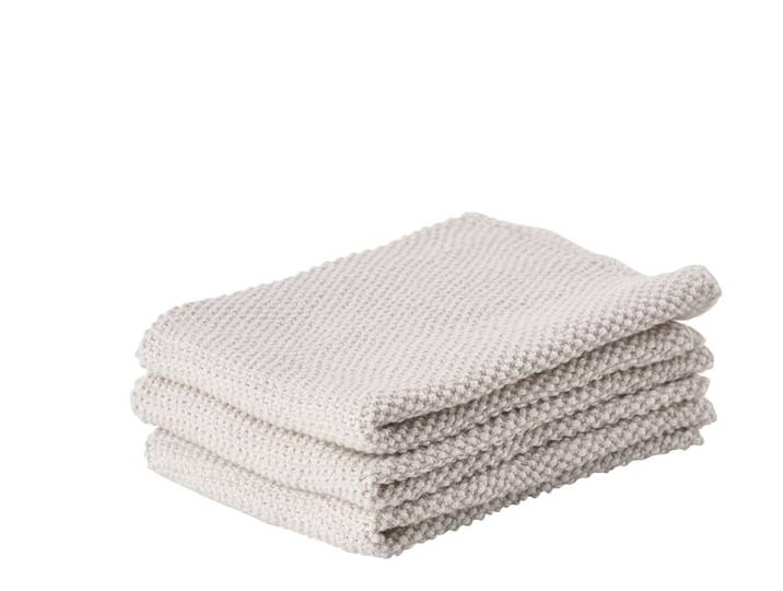 Lavette en coton gris chaud