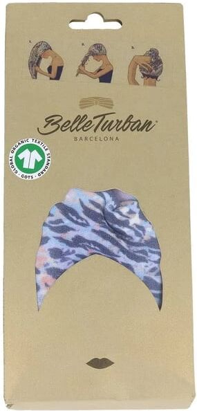Belle Turban Turbante Animal Print Azul