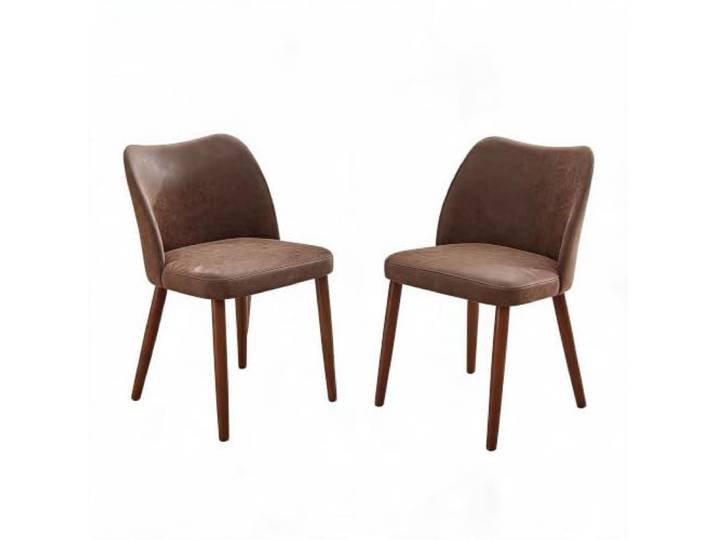 2er Set Esszimmerstühle Polsterstuhl Leinen Massivholzbeine Wingback Ergonomisch & Bequem 120kg Tragkraft Bodenschonende Filzgleiter Langlebiger Komfort Modernes Retro-Design