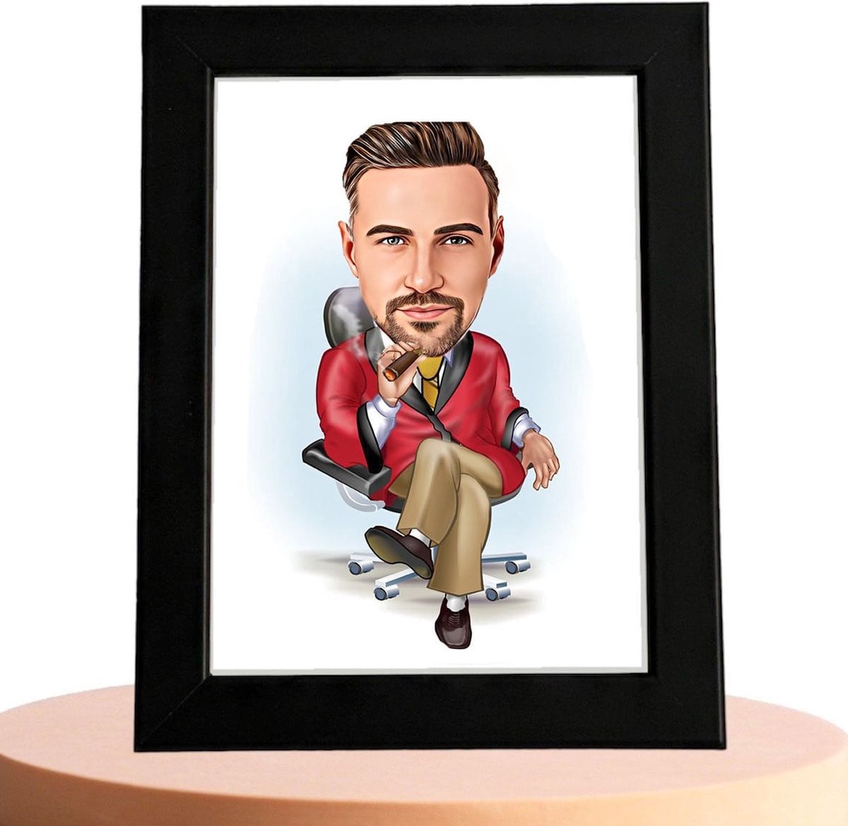 Gepersonaliseerde Big Boss Karikatuur met jouw foto