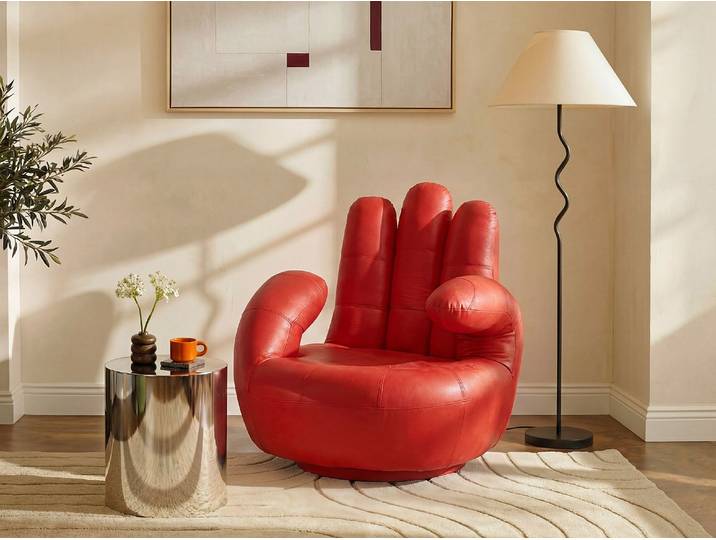 Fingersessel drehbar - Kunstleder - Rot - CATCHY