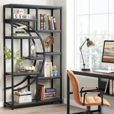 Bluebell 5-Shelf Industrial Etagere Bookcase