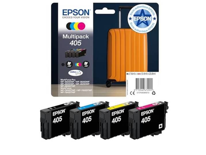 Epson Multipack 405 Valise\, Cartouches d'encre d'origine\, 4 couleurs: Noir\, Cyan\, Magenta\, Jaune