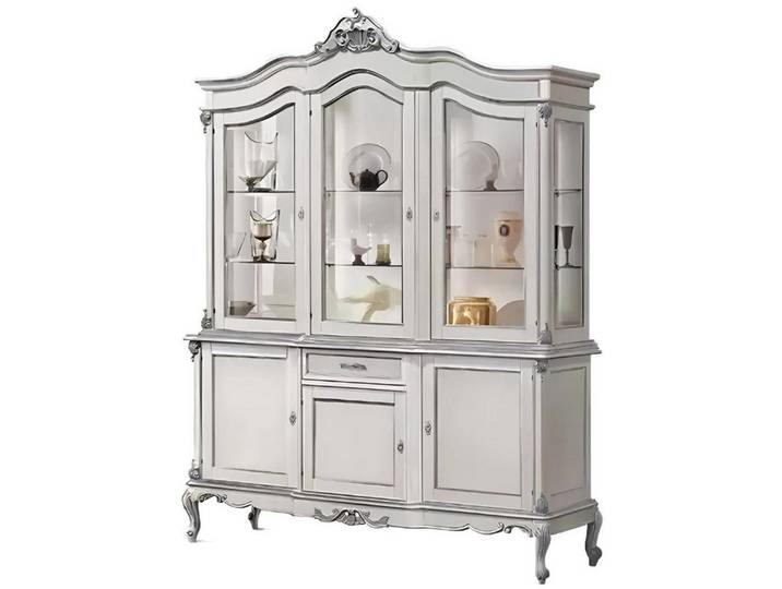 Xlmoebel Vitrine Echtholz Vitrine im italienischen Design mit Glasfront (1-St., Vitrine) Hergestellt in Italy