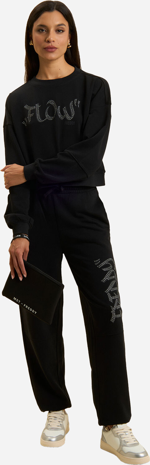 Freddy Big Logo Borchie W - Pantalone - Donna - Nero XS