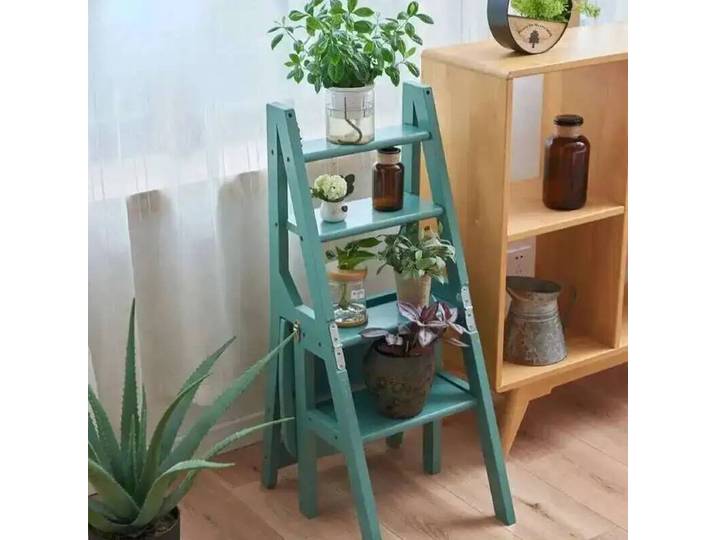 Chaise multifonction échelle solide tabourets pliants hauts échelle de cuisine intérieure tabouret rabat bois marche d'escalade échelle audacieuse