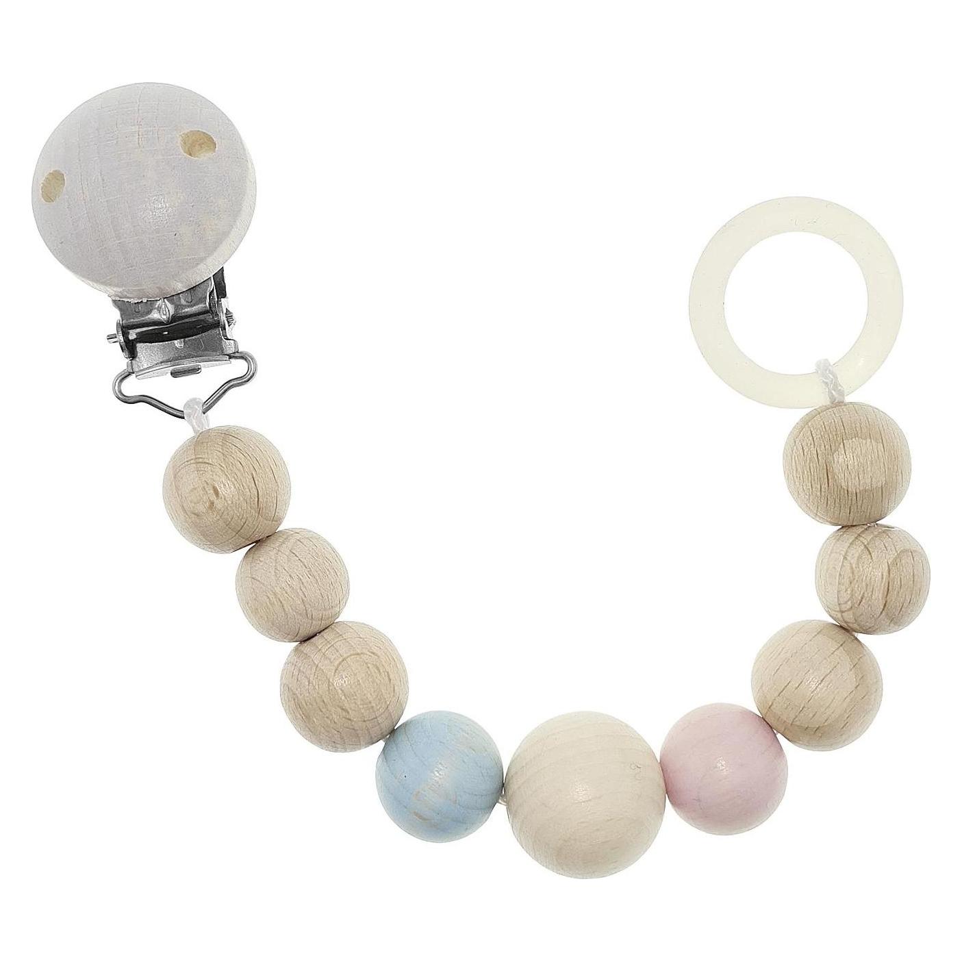 Hess Schnullerkette Natur rose/bleu (Hess)