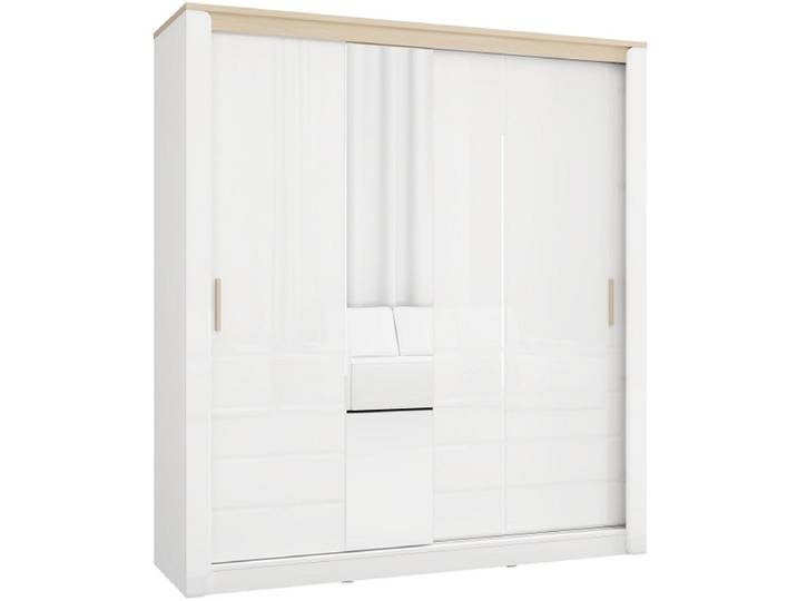 Schrank ABERDEEN weiss glänzend 2 Türen