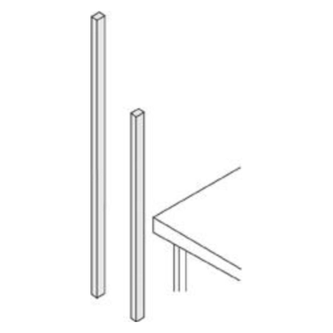 Rocholz Huedig und Befestigungsholm, lang VE2, H1170 mm, f.Kurbelt. (228869)