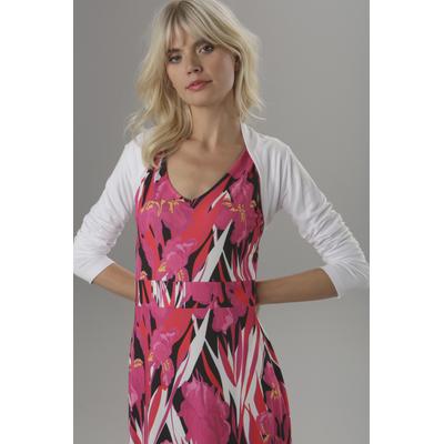 Bolero ANISTON SELECTED, Damen, Gr. 40, weiß, Jersey, Obermaterial: 95% Viskose, 5% Elasthan, unifarben, figurbetont, normaler Saum, Strickjacken Bolero