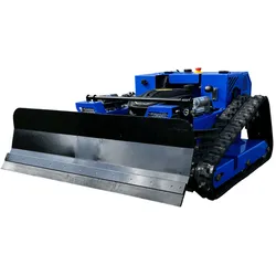 Ferngesteuerter Motor-Rasenmäher CW-500 Plus Blau Böschungsmäher mit Schneepflug