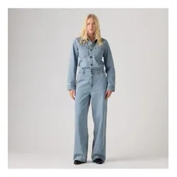Levi's für Damen. 0088J-0001 Blauer Einteiler (L), Lässig, Baumwolle, Denim, Langarm
