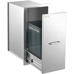 VEVOR Abfallschublade Outdoor-Küche 343 x 673 x 470 mm ohne Abfalleimer für Tägliches Grillen und Kochbereiche, mit Geschlossenem Stauraum für Sperrige Gegenstände oder Kompatible Propangasflaschen