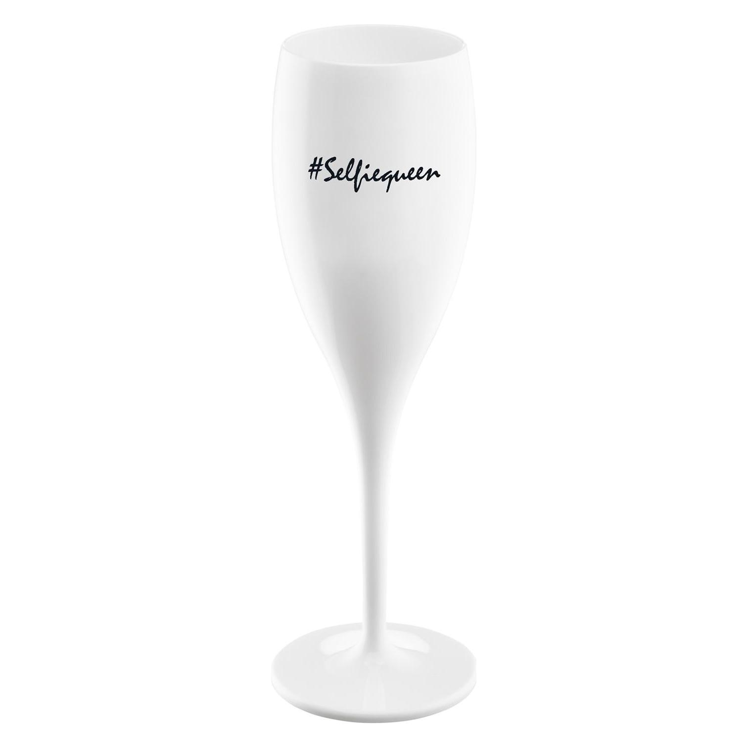 Koziol Sektglas 100 ml mit Druck CHEERS No. 1 SELFIEQUEEN (10 cl, 1 Glas, Sektgläser) (000001000163527001)