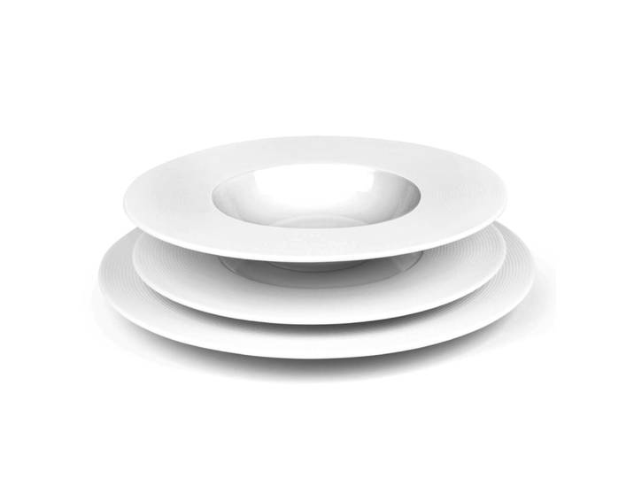 Service de vaisselle 18 pièces en porcelaine blanc