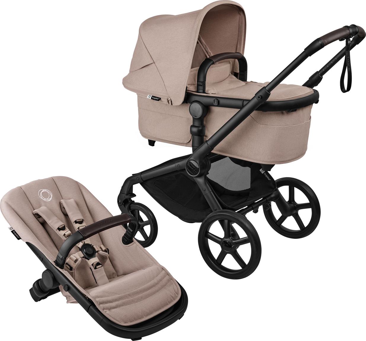 Bugaboo Fox 5 Renew Complete Kinderwagen - Black / Desert Taupe Melange / Desert Taupe Melange | e Kinderwagen