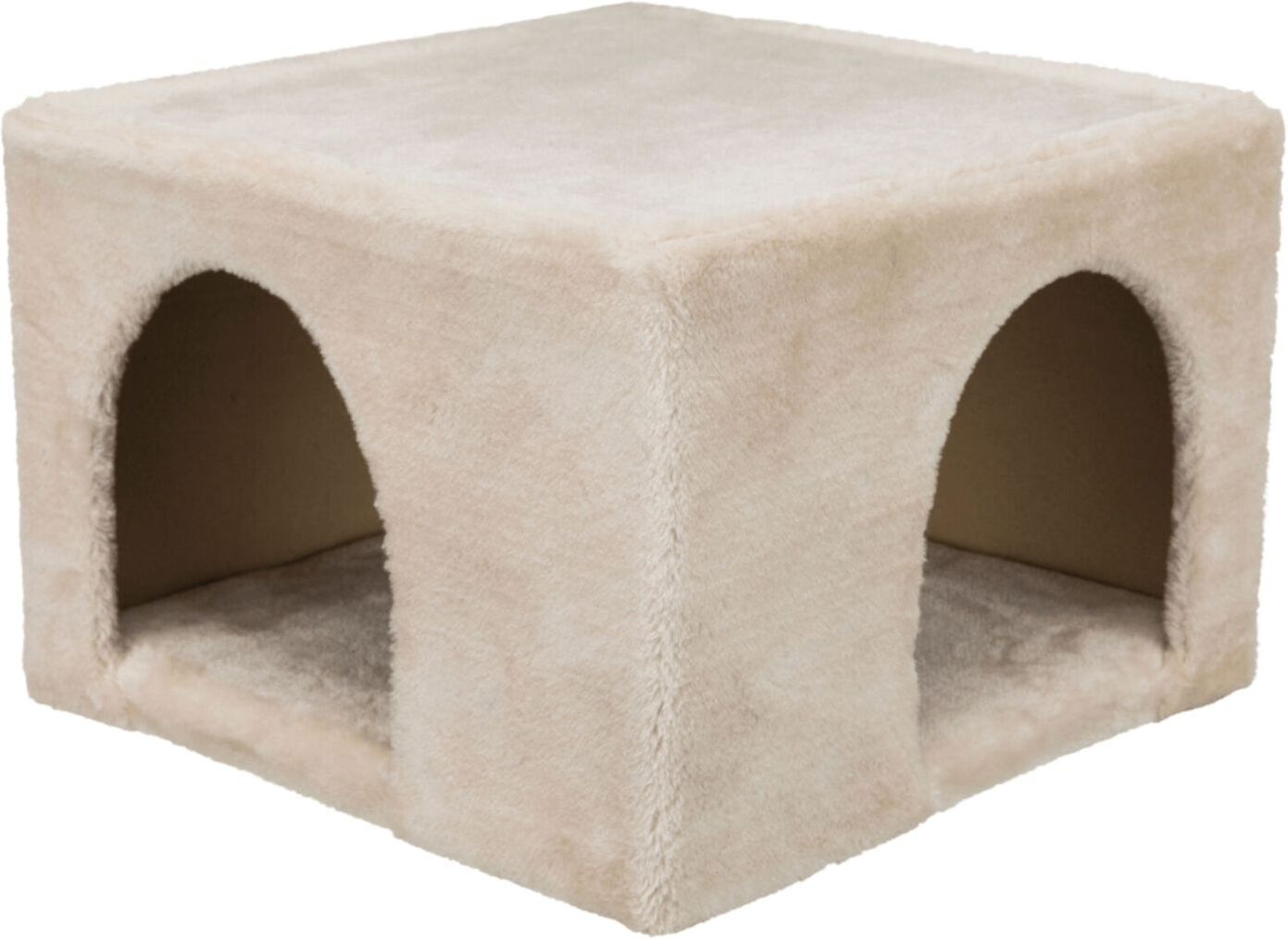 TRIXIE Kuschelhöhle mit 2 Ausgängen, Zwergkaninchen, 36 x 25 x 36 cm, beige