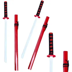 Holz-Katana-Schwertspiel-Trainingsrequisite, Rot, 70 cm