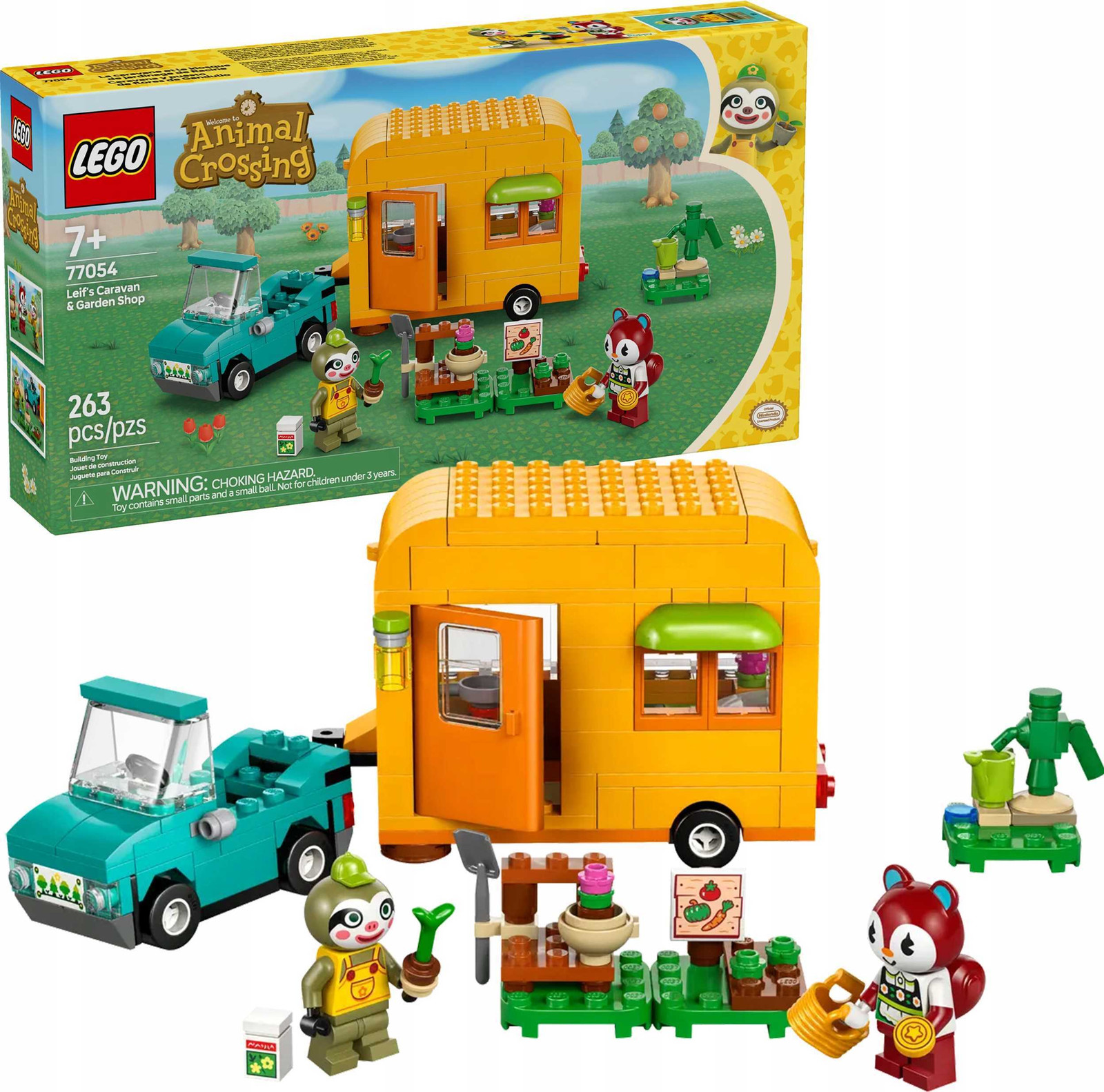 LEGO Animal Crossing Caravan en de tuinwinkel van Leif 77054
