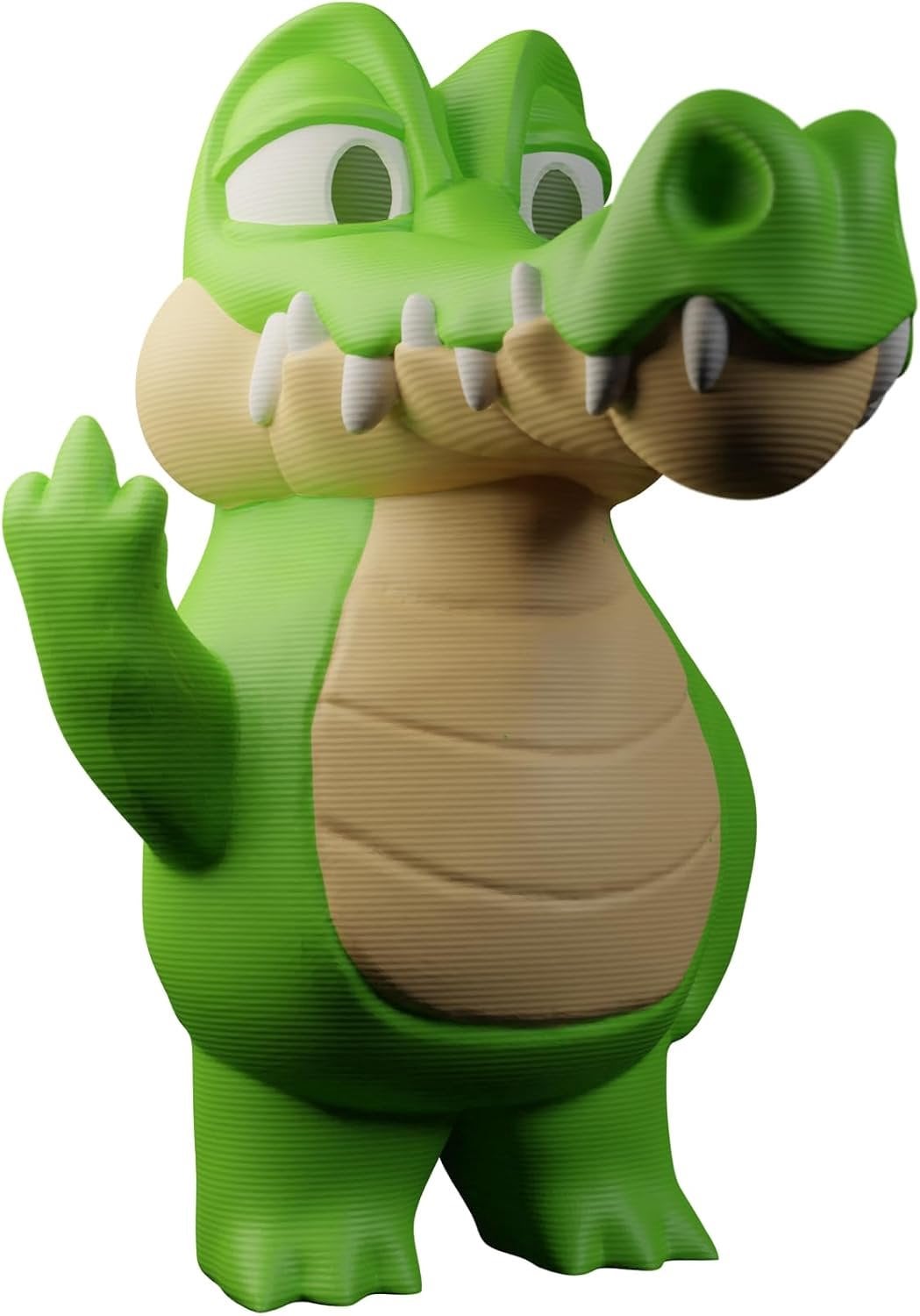 ServiceTopper Krokodil standbeeld met middelvinger - 3D-geprint - Grappige bureaudecoratie