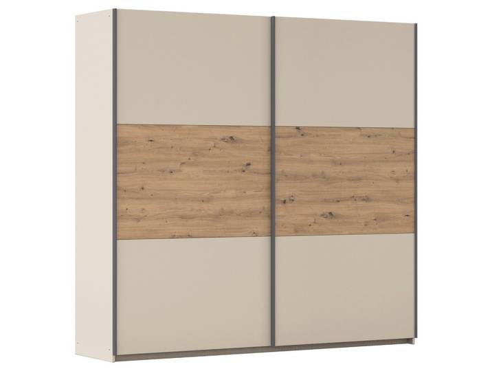 Schwebetürenschrank Ellmau Champagner/Eiche Artisan