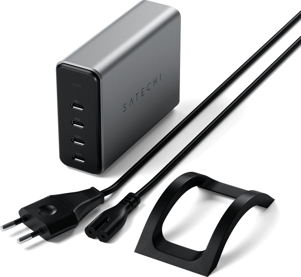 Satechi ST-UC165GM-EU AC Adapter - Zwart - Grijs