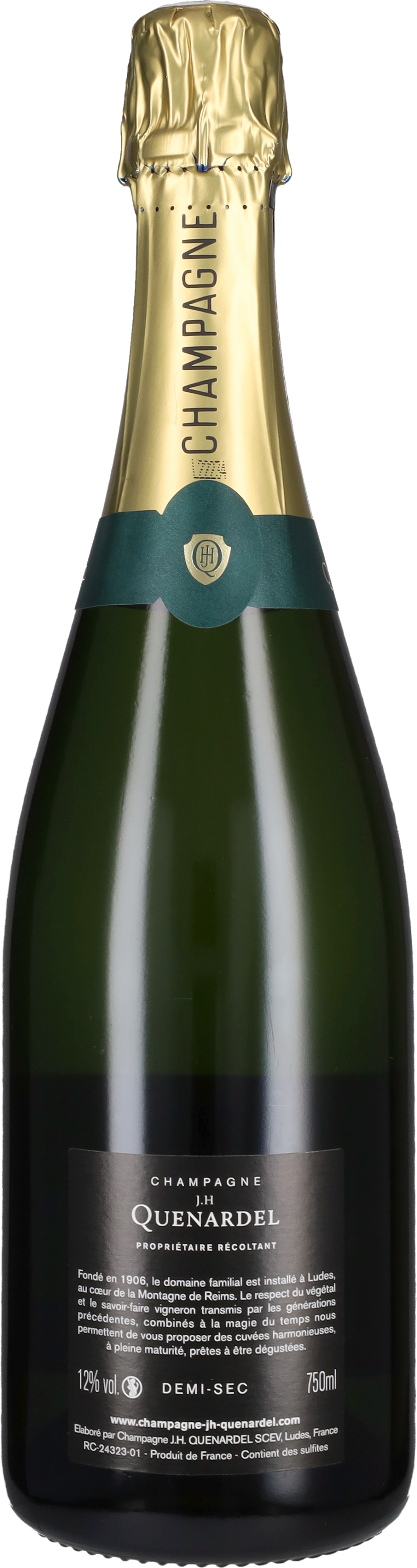 Champagne Demi-Sec 'Blason Vert' Quenardel