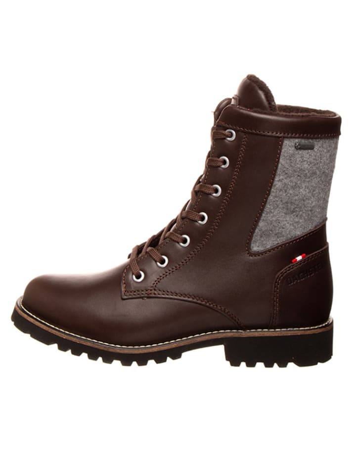 DACHSTEIN Leder-Winterboots "Frieda GTX" in Braun/ Grau - 37
