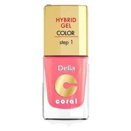 Delia Cosmetics Cosmetics Coral Hybrid Gel Nail Polish No. 16 Warm Medium Pink 11ml (Warm Medium Pink, Gel-Effekt Nagellack) (40948763)