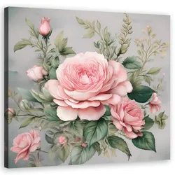 WANDBILD rose shabby chic blumen