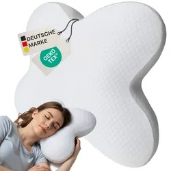 NYVI Nackenstützkissen NYVICloud - Kopfkissen mit Viskoelastischem Memoryschaum - Schmetterlingskissen für Seitenschläfer, Rückenschläfer, Bauchschläfer