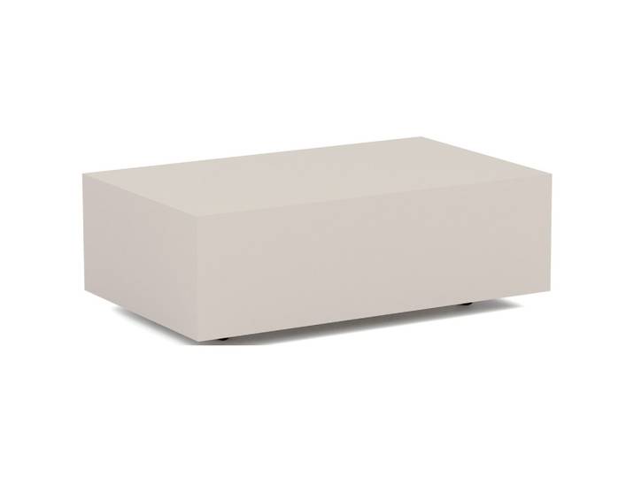COUCHTISCH Noma Rechteckig in Kaschmir, Blockform mit versteckten Rollen 90/55/28 cm