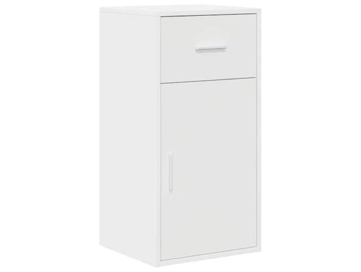 HKTMGDNG Sideboard Kommode Weiß 38 x 34 x 75 cm Schrank Platzsparender Schrank für Flur und Esszimmer mit Schublade sowie Tür, sorgt flexibel für Ordnung auf kleiner Stellfläche.