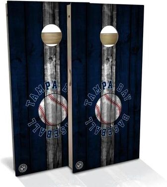 Skip's Garage Tampa Bay Baseball Outdoor Cornhole Board Set
