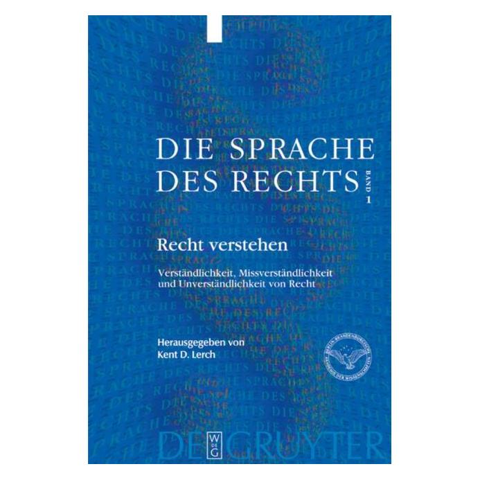 De Gruyter Sprache des Rechts.1 Recht verstehen (Deutsch, Hardcover) (61509495)
