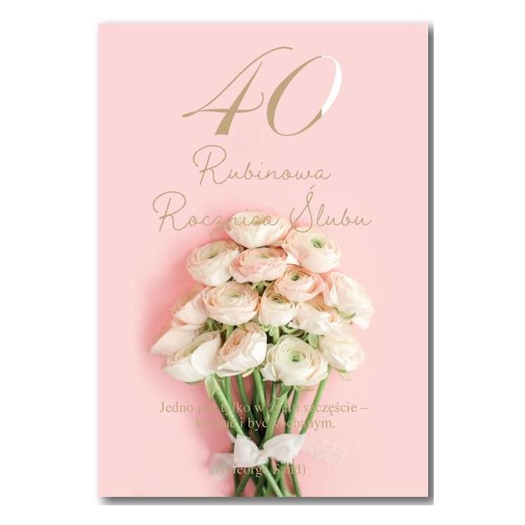 AbCard Grusskarte zum 40. Hochzeitstag (1 Stk.) (48985209)