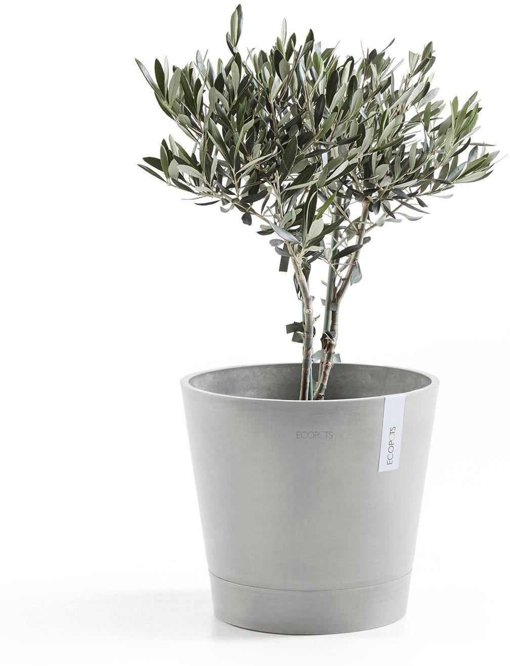 Blumentopf ECOPOTS "Venice 30 Hell", grau, H:26cm Ø:30cm, Kunststoff, Pflanzgefässe, Blumentopf, Mit Entwässerungssystem grau Ø 30cm