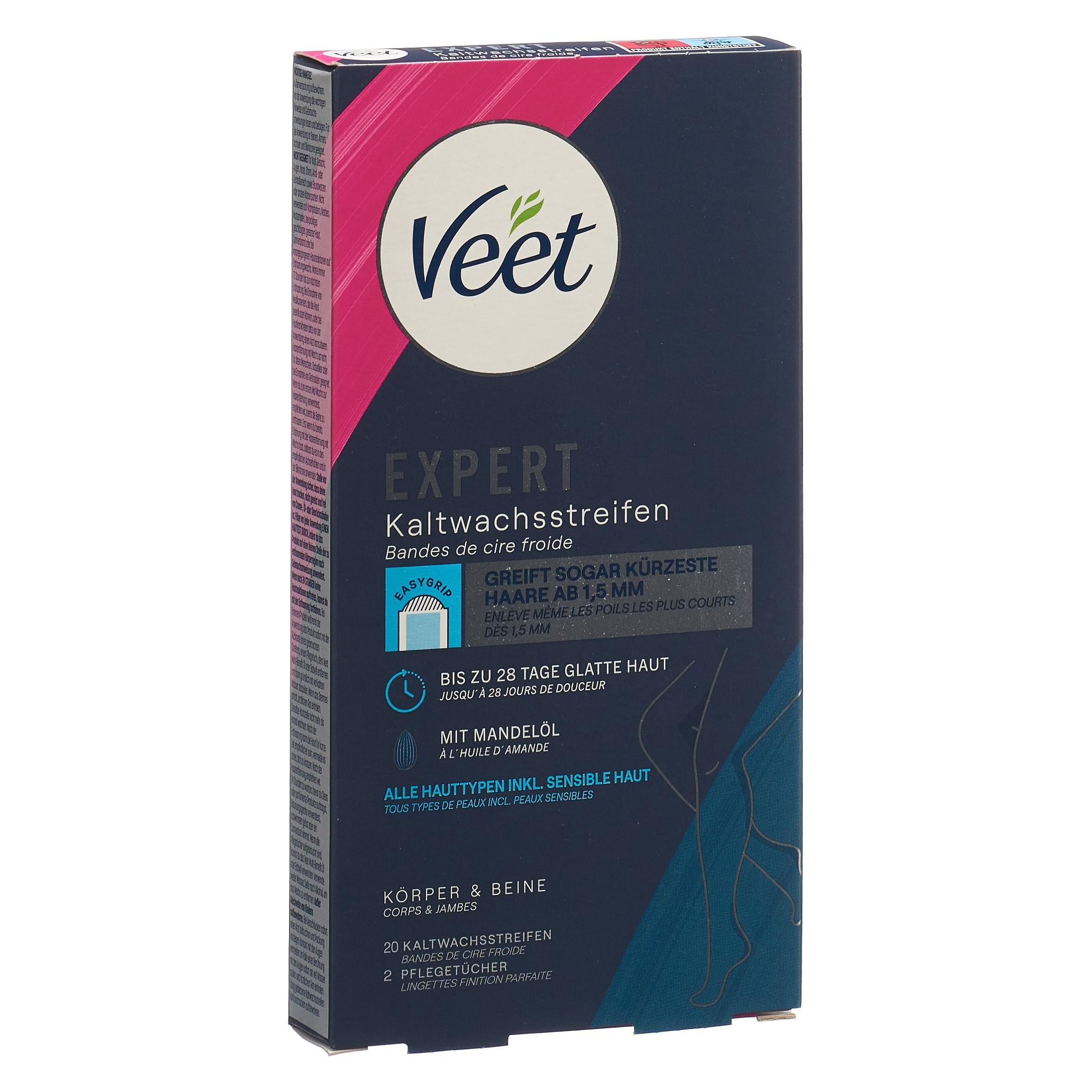 Veet Expert Kaltwachsstreifen Beine & Körper (20x, 62 g) (104222)