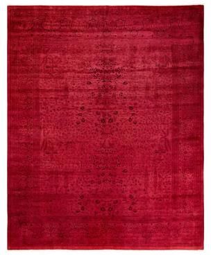Overton "Fine Vibrance, One-of-a-Kind Hand-Knotted Area Rug - Pink, 8' 3"" x 10' 3"" - 8' 3"" x 10' 3"""