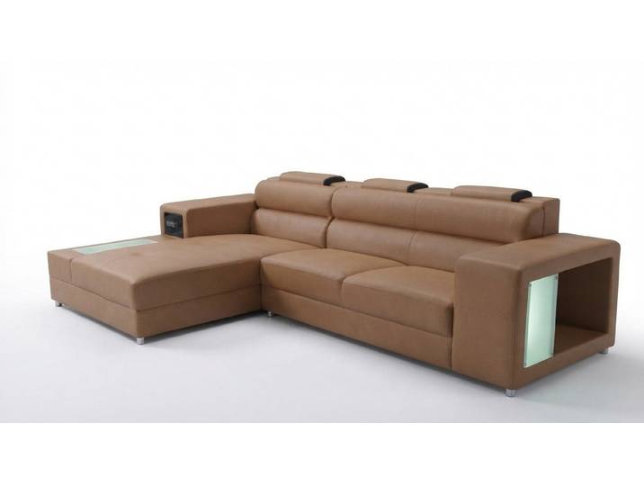 JVmoebel Ecksofa Elegantes Leder-Sofa mit USB-Anschluss und großzügigem Platzangebot, Made in Europa
