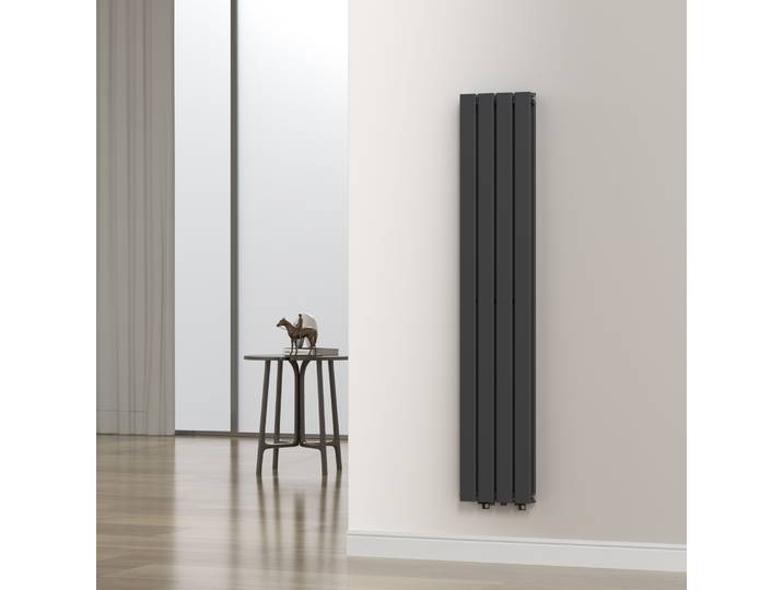 Radiateur plat 'Nore' Noir 160x30cm Double couche 1006W