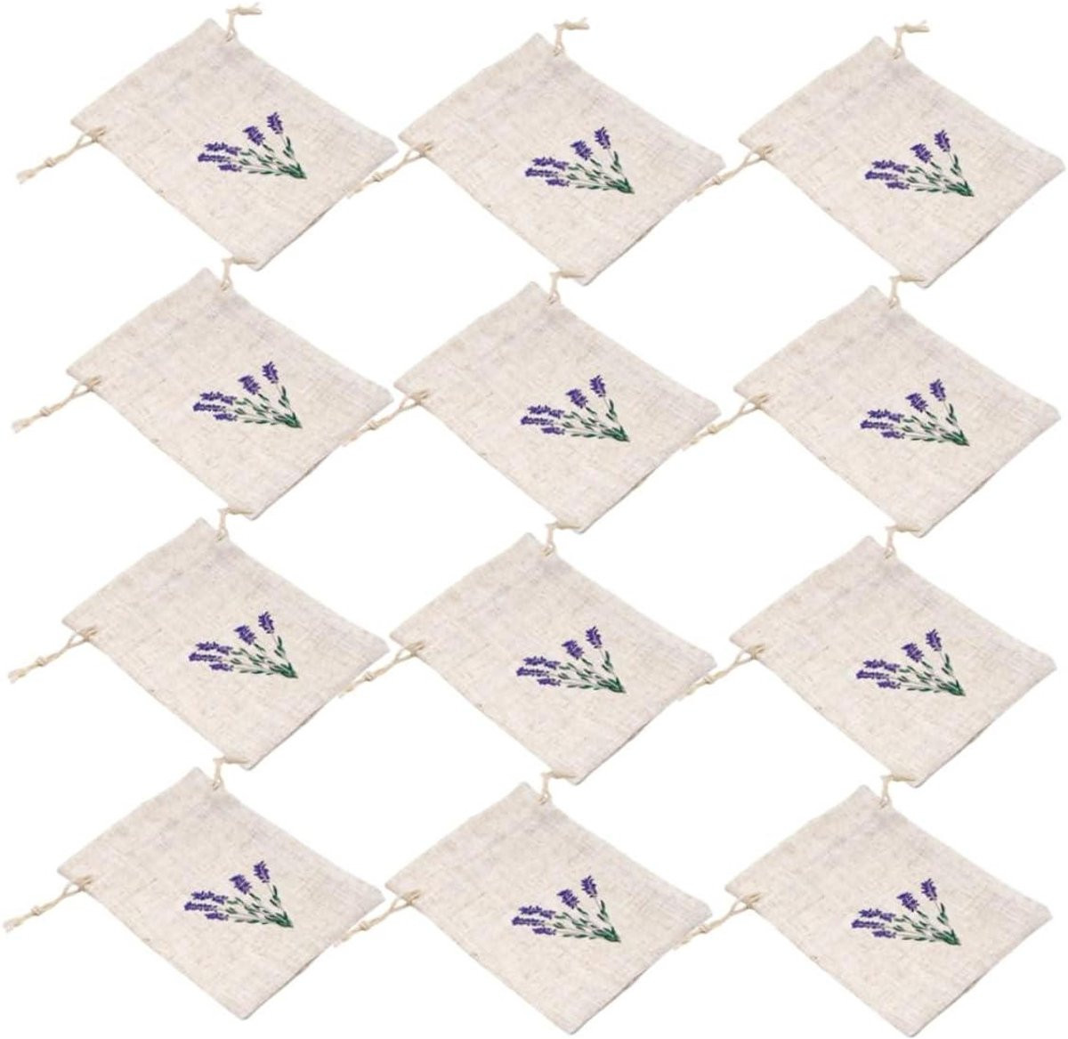 Set van lege stoffen geurzakjes met trekkoord, multicolor, 10 x 8 cm