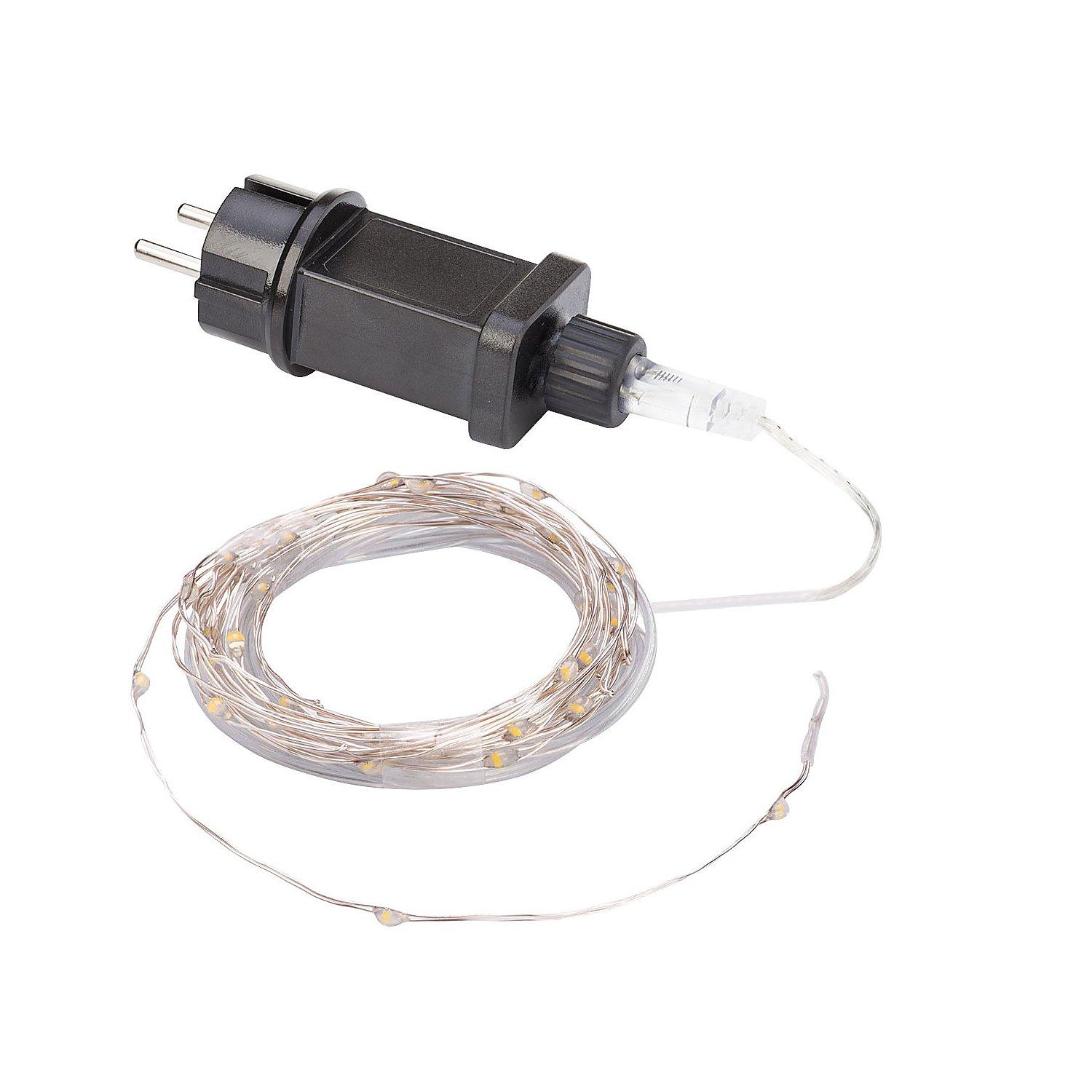 LED-Micro-Lichterkette mit Trafo für den Außenbereich, 180 LEDs