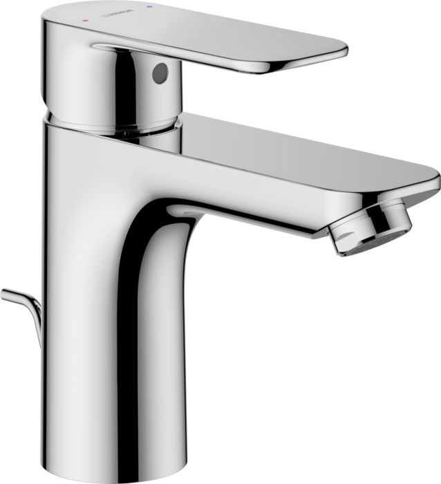 HANSABASIC XL Waschtischarmatur 55502203 mit Ablaufgarnitur, flexible Druckschläuche, Ausladung 112mm, chrom
