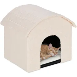 Relaxdays Katzenhöhle (Katze), Hundebett + Katzenbett